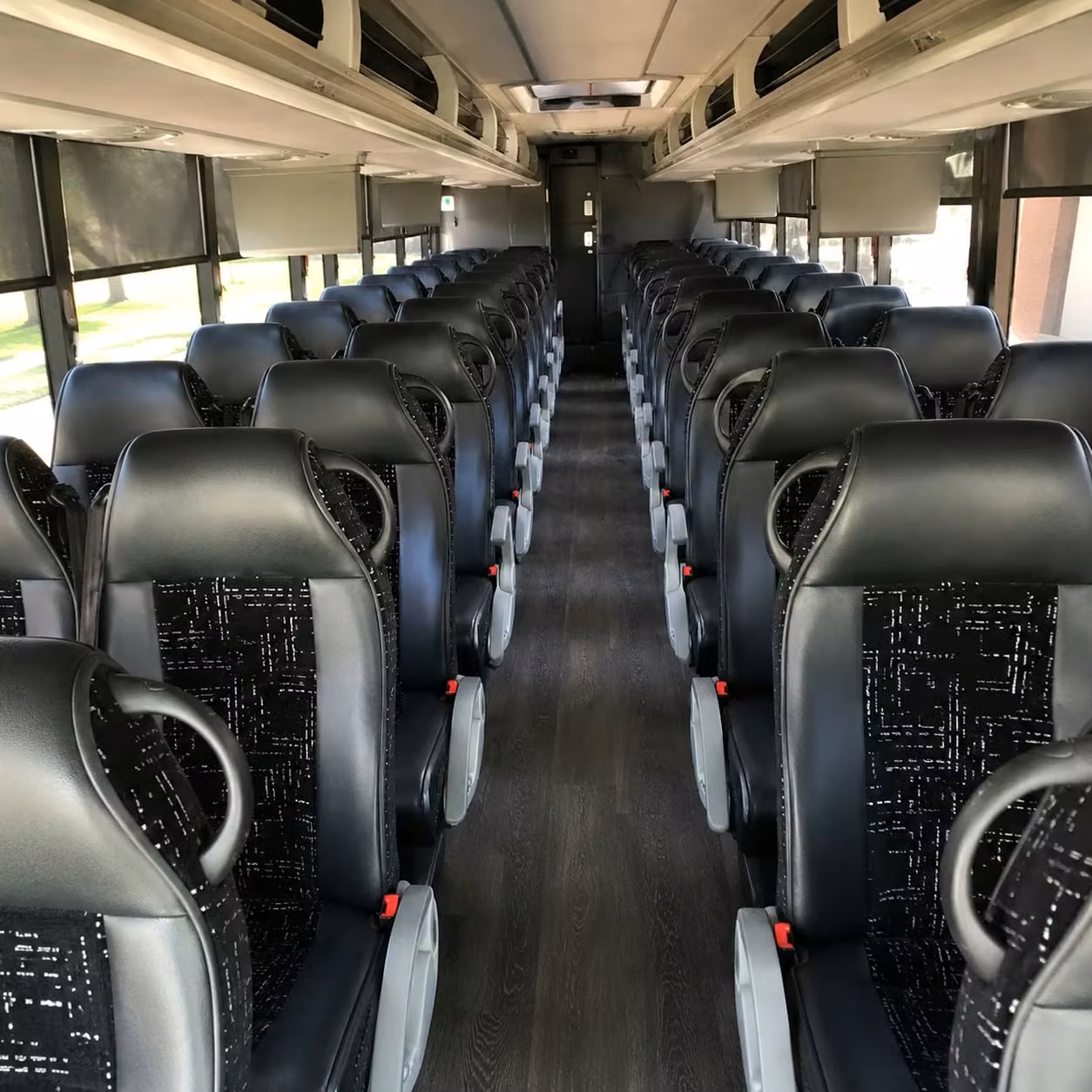 56 passenger charter bus inside
