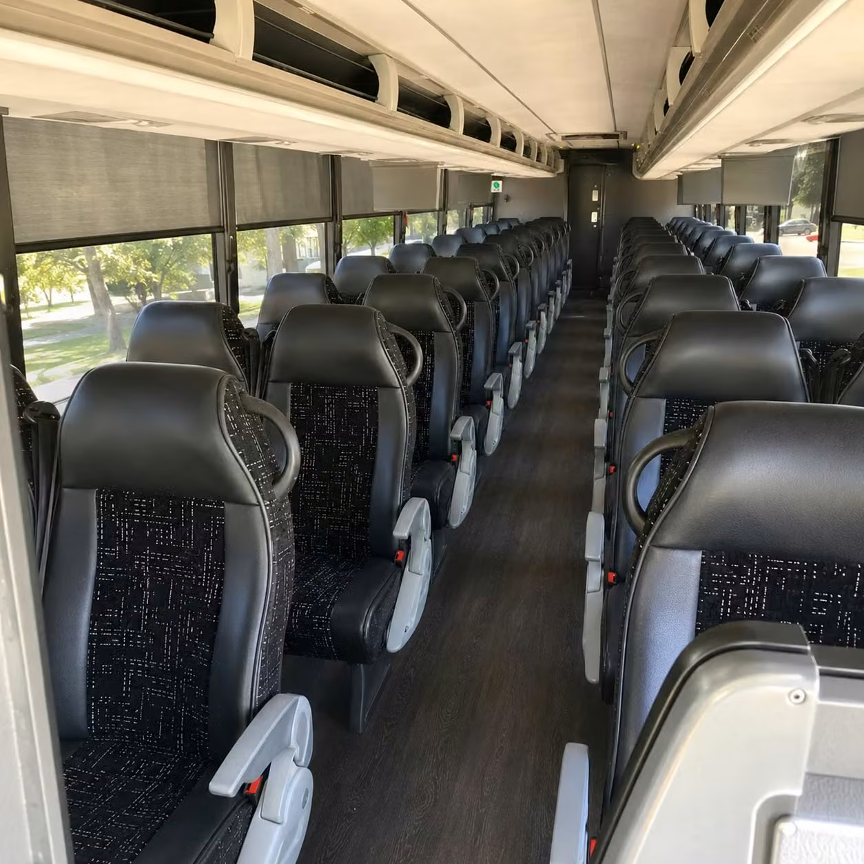 56 passenger charter bus interior