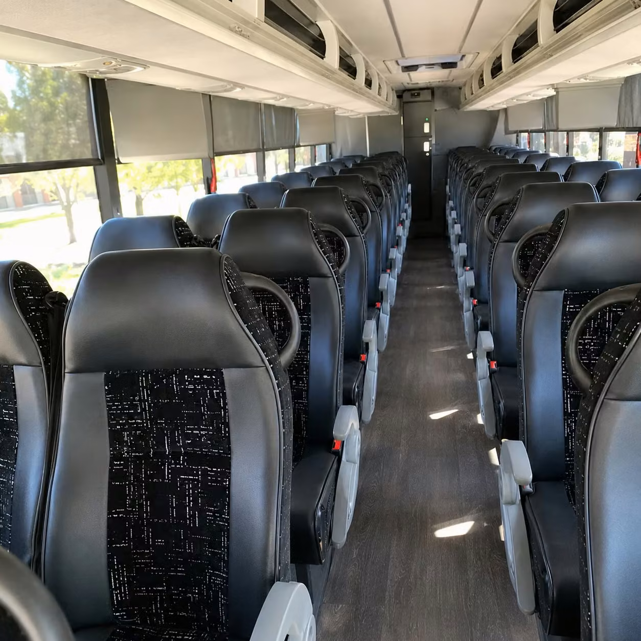 pearland charter bus rental interior